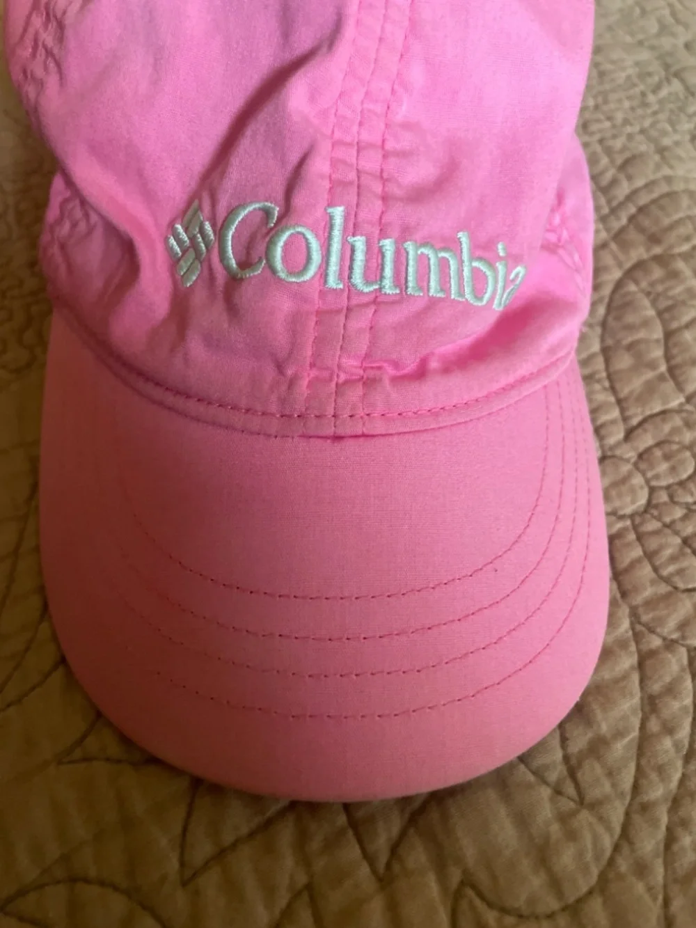 Pink youth Columbia adjustable kids hat